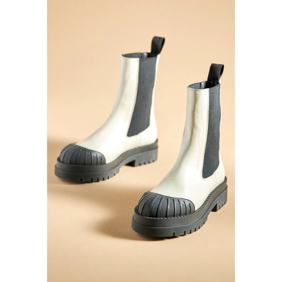 New Anthropologie Maeve Cream Chelsea Boots - New 41 EU (10.5-11.0 US) - Picture 2 of 6